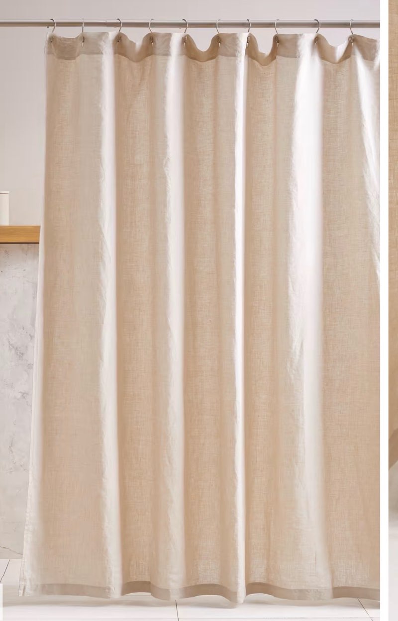 quince european linen shower curtain 72*72 inc 