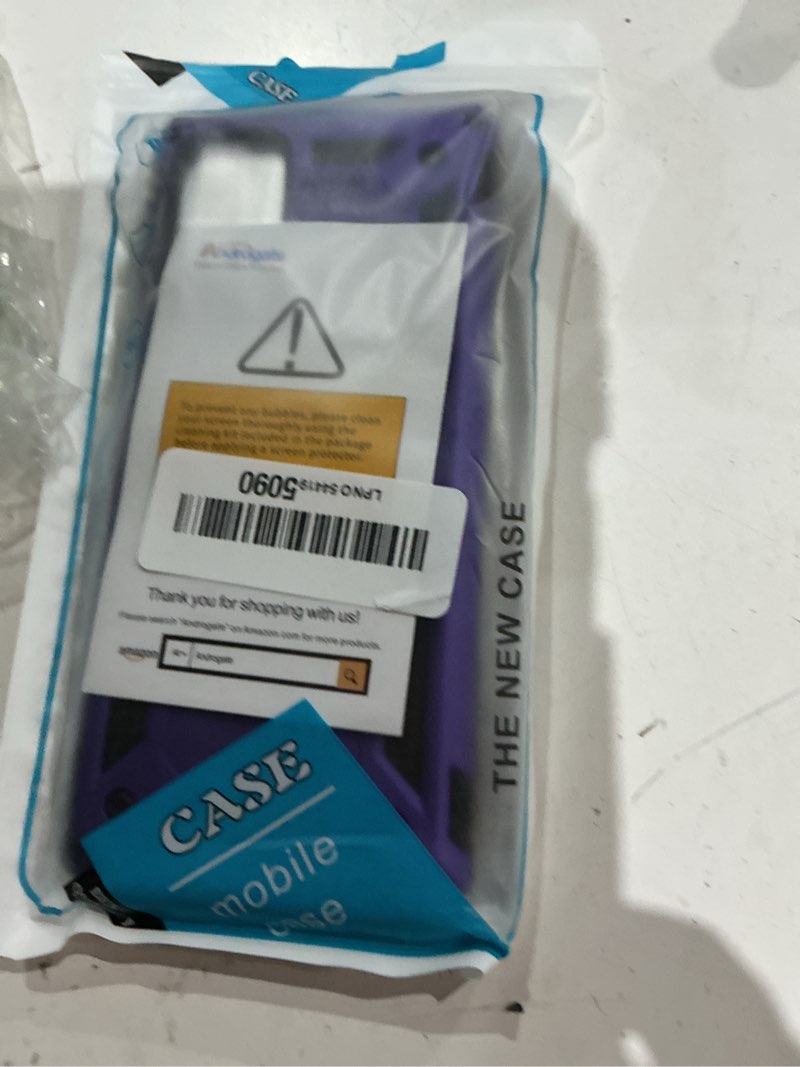 Condition photo showing Good Condition for for samsung galaxy note 20 case, note20 5g case with hd screen protectors, androgate military-grade metal ring holder kickstand 15ft drop tested shockproof cover case for galaxy note 20 purple