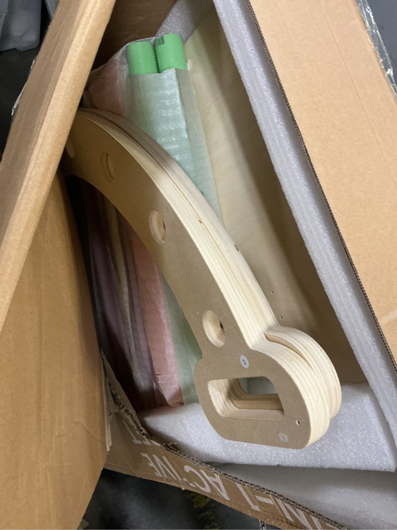 Condition photo showing Good Condition for (Incomplete)Tiny Land Pikler Triangle Set, 7-in-1 Foldable Pikler Triangle Climbing Toys Set for Kids,Baby Indoor Playground Jungle Gym, Wooden Montessori Climbing Set for Toddler (Rainbow) Rainbow Standard