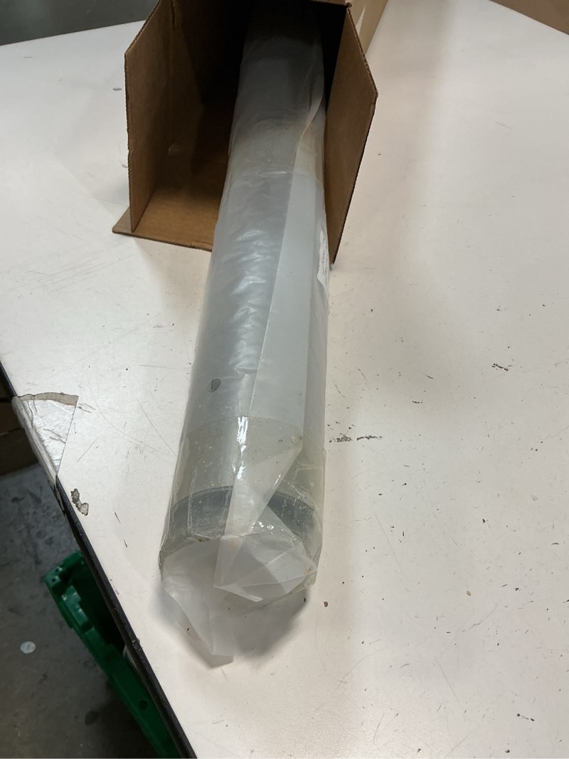 Condition photo showing As Is for 24"X60"Crystal PVC Table Cover Protector, Waterproof PVC Tablecloth, 2MM Thickened Protector for Table, Desk, Coffee Table, Workbench,Dresser, TV Stand, Counter 60" x 24" Clear 2mm