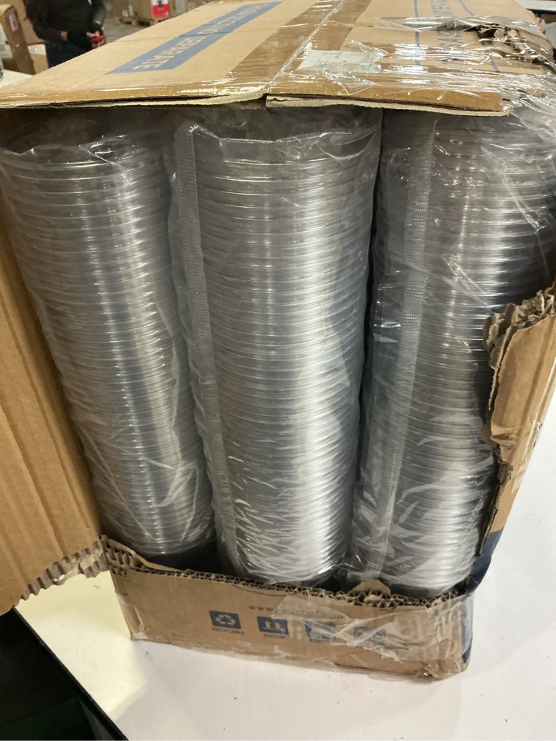 Condition photo showing New/Like New for JOLLY CHEF 16 oz Plastic Cups with Lids, 500 Packs Crystal PET Clear Cups, Disposable Ice Coffee Cups with Lids For Coffee Milkshake Daily Use, Party and Wedding Clear 16oz-500count