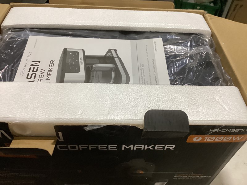 Condition photo showing New/Like New for AIRMSEN 12-Cup Programmable Dual Coffee Maker – Single Serve Machine for K-Cup Pods & Ground, 1000W Fast Brew, Delay Start, 2H Keep Warm, Touchscreen, 60oz Tank, Glass Carafe – Home & Office 12 Cup
