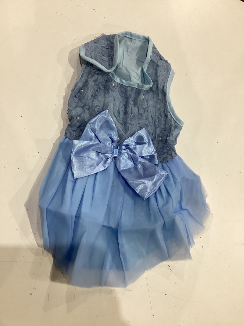 Condition photo showing Good Condition for asenku dog dress pet wedding dress princess lace puppy birthday party outfit formal apparel girl for small medium dogs cats (x-small, blue)