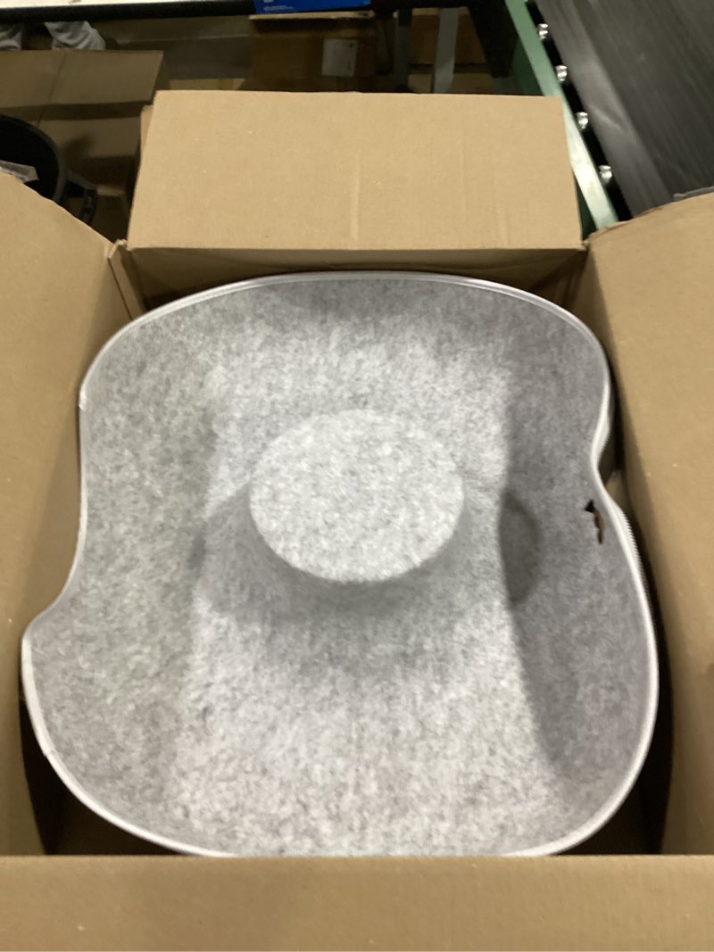 Condition photo showing Good Condition for peekaboo cat cave donut - cat tunnel bed for indoor cats – cute patterns hideaway for multiple & large cats, scratch-resistant (light gray)