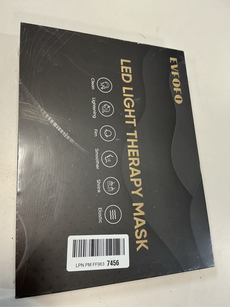 Condition photo showing New/Like New for EVFOFO Red Light Therapy Mask for Face, 7 Colors LED Face Mask Light Therapy At Home, Led Face Mask Light Therapy, Black