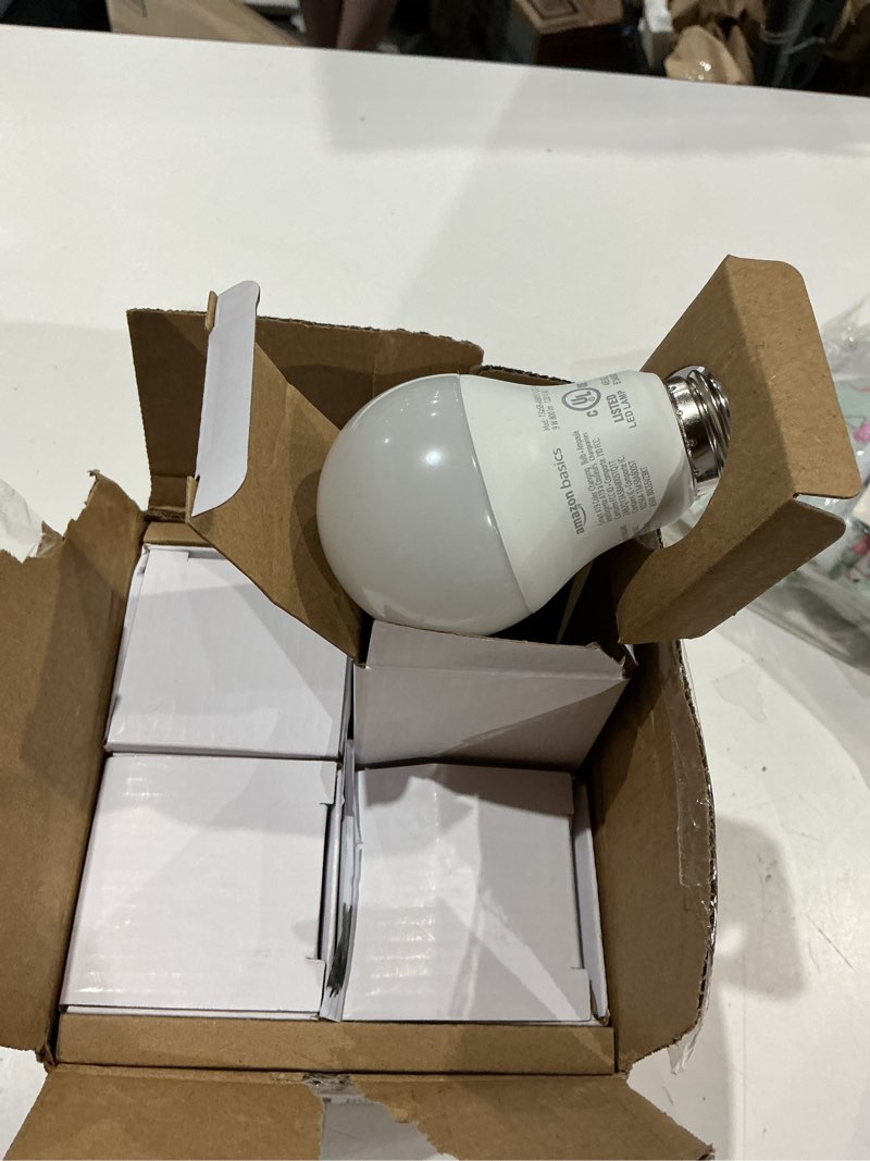 Condition photo showing Good Condition for amazon basics smart a19 led light bulb, color changing, 9w (60w equivalent), 800lm, works with alexa only, 2.4 ghz wi-fi, no hub required, energy saving, 4-pack