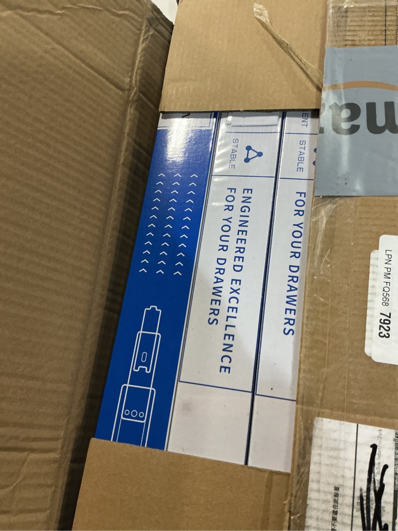 Condition photo showing New/Like New for LONTAN 10 Pairs Soft Close Drawer Slides 18 inch SL4502S3-18 Ball Bearing Full Extension Dresser Drawer Glides Side Mount Heavy Duty Kitchen Cabinet Rails 100lb Capacity 18 Inch 10 pair Drawer Slides