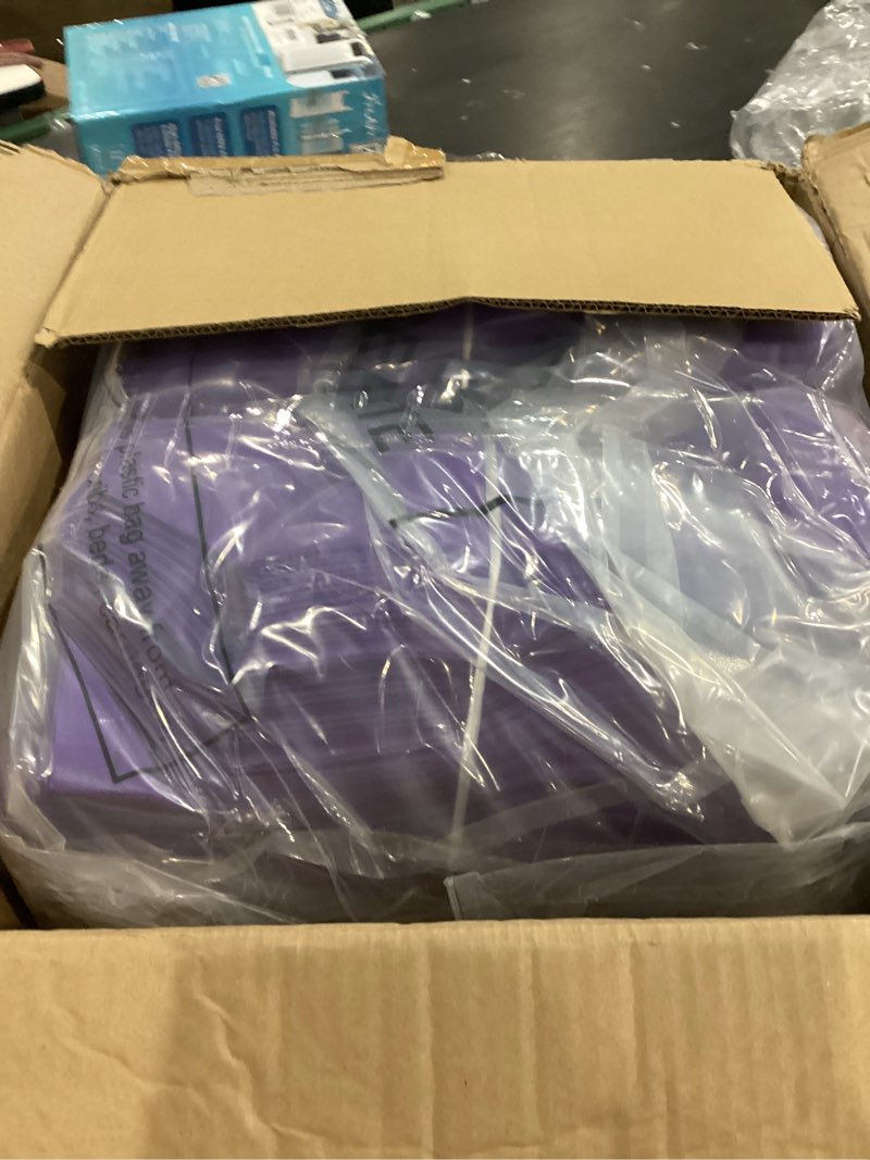 Condition photo showing New/Like New for windyun reusable grocery bags large non woven shopping bags with handles foldable portable tote, 16x6x12 inch purple 200