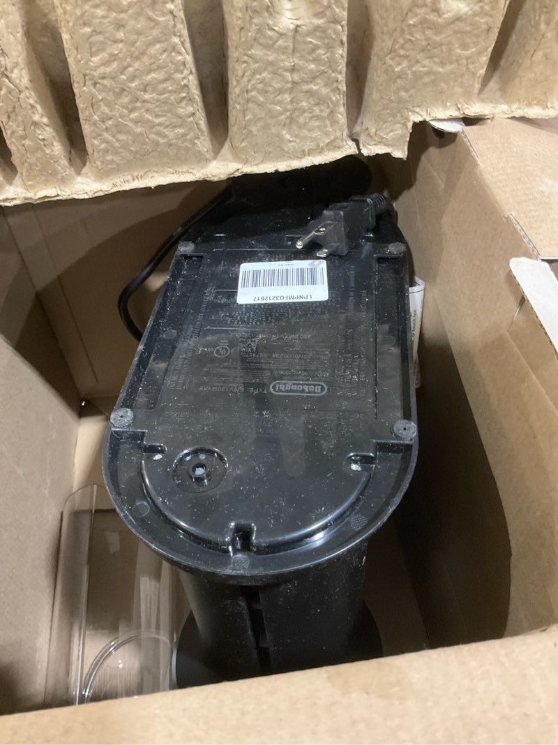 Condition photo showing As Is for Nespresso Vertuo Next Coffee and Espresso Maker by Breville, with Aeroccino Milk Frother, Light Grey Machine + Frother Gray