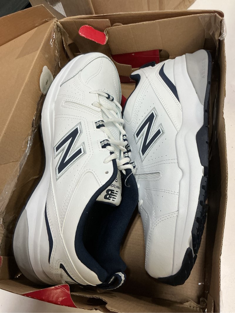 Condition photo showing New/Like New for new balance men's 608 v5 casual comfort cross trainer white/navy 10 wide
