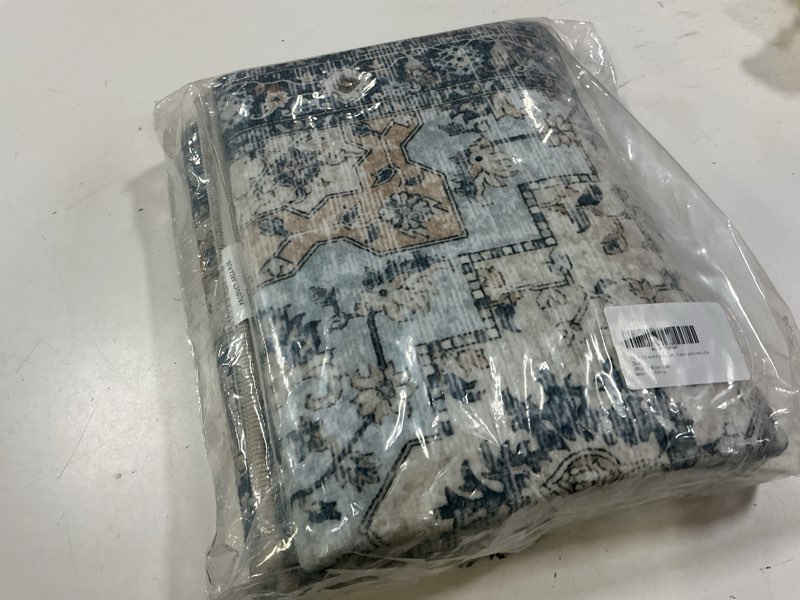 Condition photo showing Good Condition for GENIMO Runner Rug 2x6, Machine Washable Runner, Non Slip Vintage Hallway Runner Rugs, Low Pile Lightweight Mat for Entryway, Hallway, Kitchen and Corridor, Blue