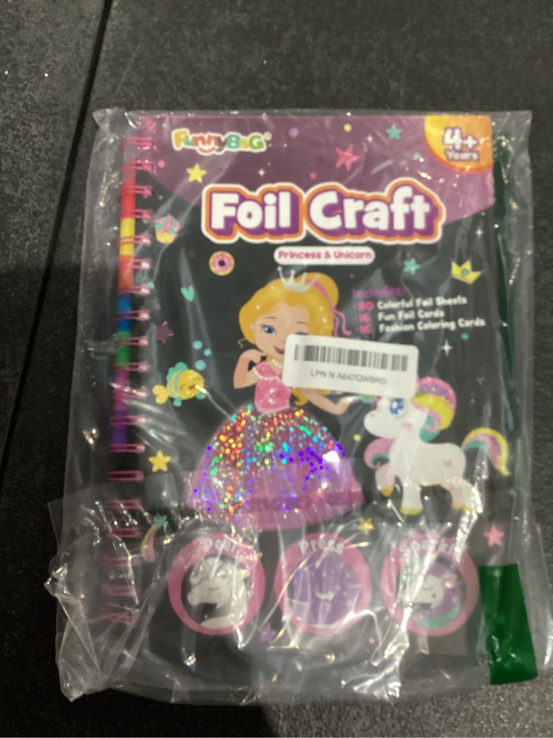 Condition photo showing New/Like New for FUNNYB&G Foil Art Crafts for Kids Ages 4-8: Valentines Crafts for Kids 2026,Birthday Gift for Girls,Art and Crafts Supplies,Party Favors,Creative Toys for Girls Boys 4 5 6 7 8 9 Years Old(Princess)