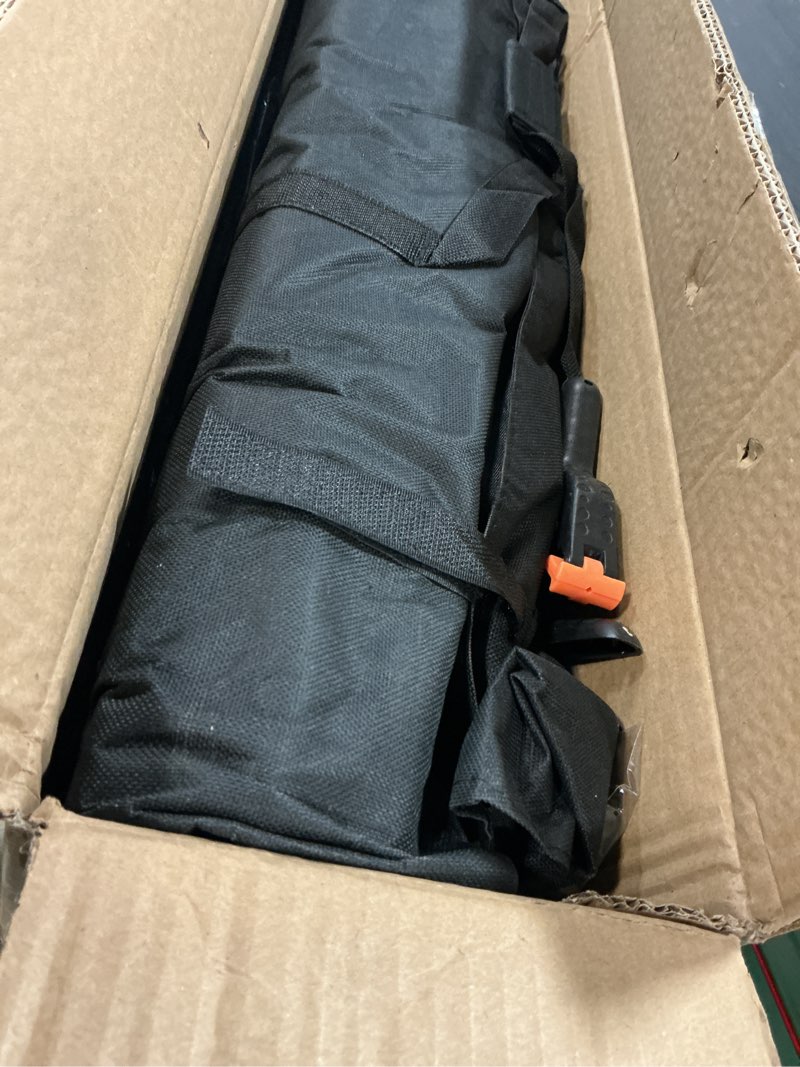 Condition photo showing As Is for Backdrop Stand for Parties, 8.5x10ft Adjustable Background Support System for Events Decoration, Baby Shower, Photography with Spring Clamps, Backdrop Clip, Sandbag and Carrying Bag 10x8.5ft