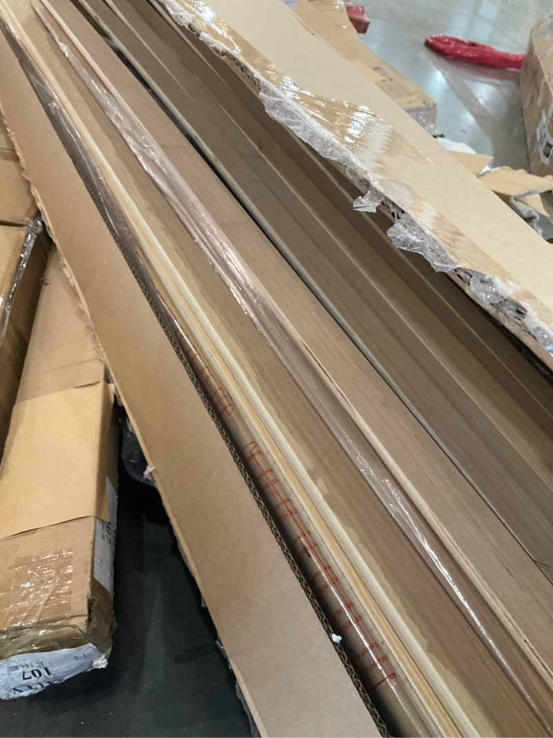 Condition photo showing As Is for novilla king size bed frame, king bed frame and headboard, velvet upholstered pull-point bed frames, no box spring needed, heavy duty feet, easy assembly, black velvet