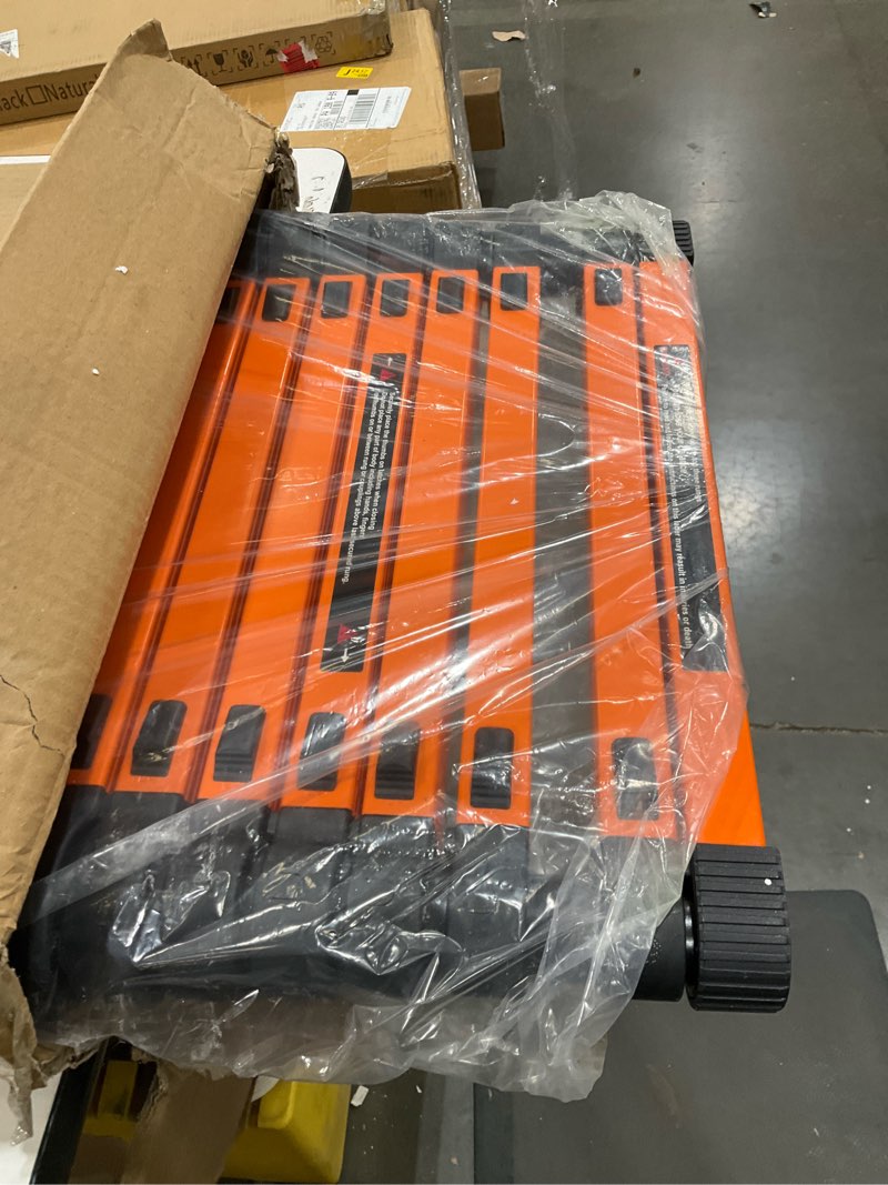 Condition photo showing Good Condition for 14.5FT Telescoping Ladder, Portable Extension Folding Ladder, Multi-Purpose Compact Ladder for Household or Outdoor Work, 330lbs Max Capacity Orange 14.5 FT