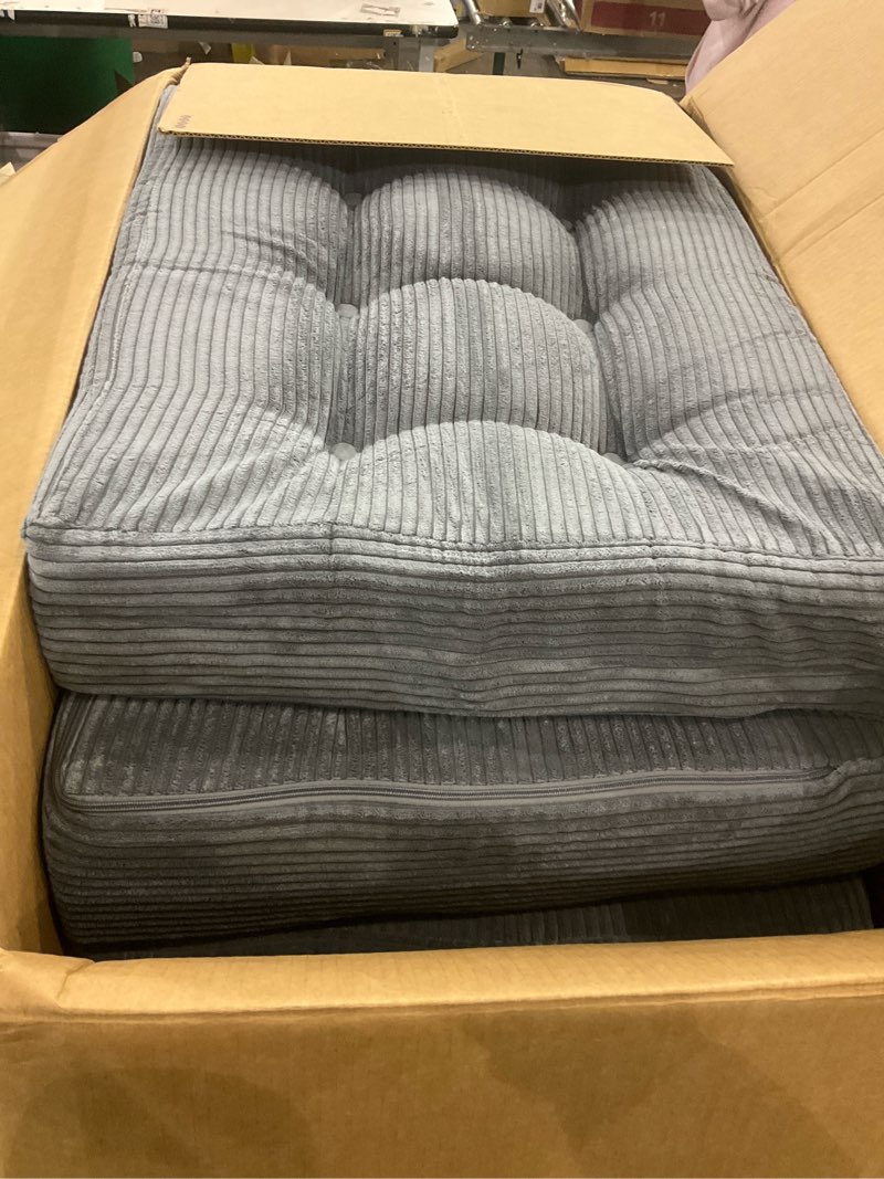 Couch seat cushions, grey set of 3