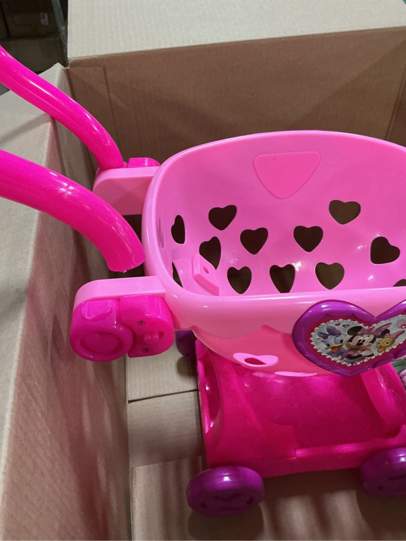 Condition photo showing As Is for Minnie's Happy Helpers Bowtique Shopping Cart, Officially Licensed Kids Toys for Ages 3 Up by Just Play Multicolor Medium