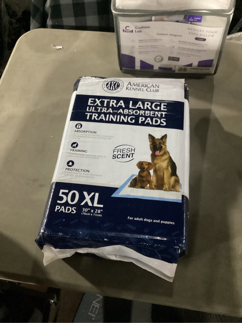 Condition photo showing New/Like New for American Kennel Club Scented Puppy Training Pads with Ultra Absorbent Quick Dry Gel – 28 x 30 Pee Pads for Dogs - Fresh Scented - 50 Count, XL Scented 30 x 28 - 50 Count