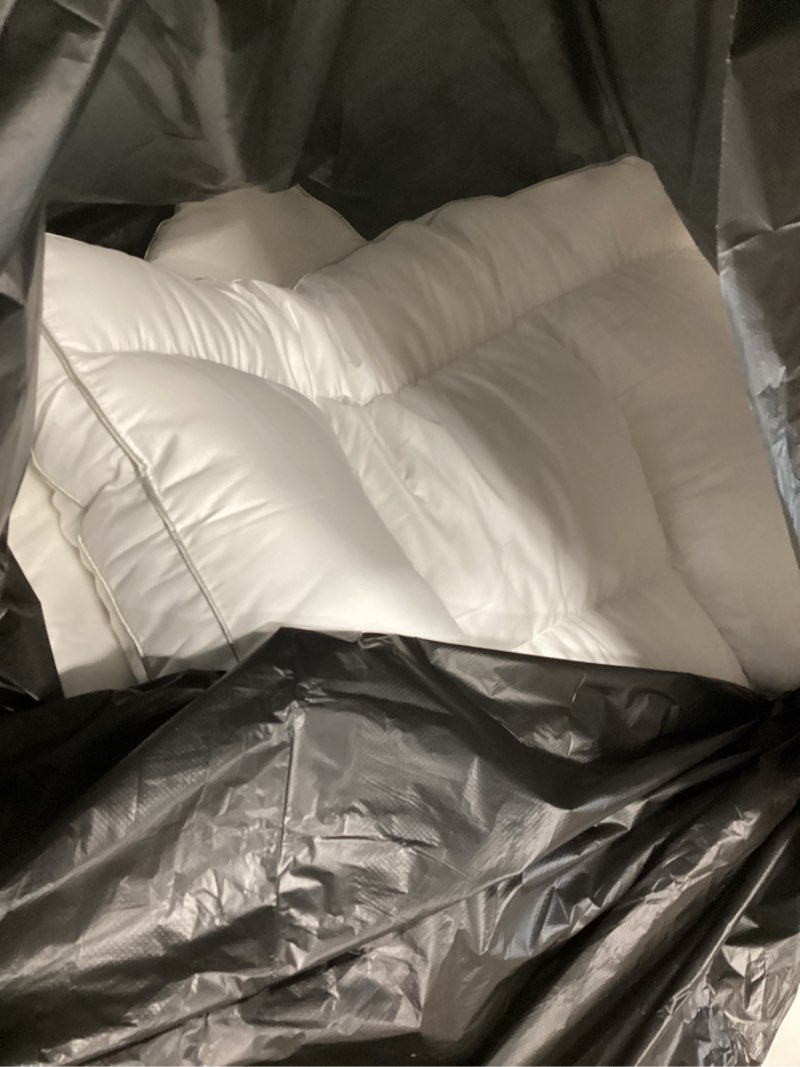 Condition photo showing As Is for Premium Canadian Goose Down Pillow King Size Set of 2 Pack, 1050+ Fill Power, 100% Cotton Shell, Luxury Hotel Quality Bed Feather Pillow for Side Back Stomach Sleepers(White,20" x 36") White King(Pack of 2)