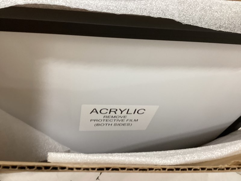 Condition photo showing Good Condition for 18x22 compact black golf flag frame, moulding blk-001, new fairway green mats (float mount; perfect for 13x17 master's golf flags; flag not incl) updated july 2025