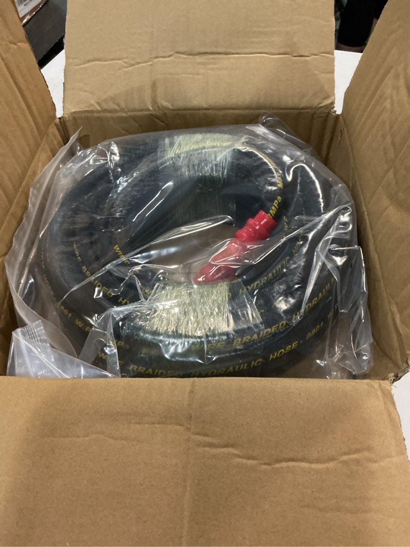 Condition photo showing Good Condition for biswing pressure washer hose 50ft with 3/8 inch quick connect, high tensile wire braided power washer hose, kink proof extension hose for cars floors swimming pool washing, 4000 psi