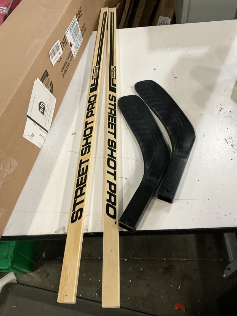 Condition photo showing As Is for ( incomplete ) gosports street hockey - choose between street hockey goal set with sticks, street hockey balls (6 pack) or street hockey sticks (2 pack) street hockey sticks - 2 pack multicolor