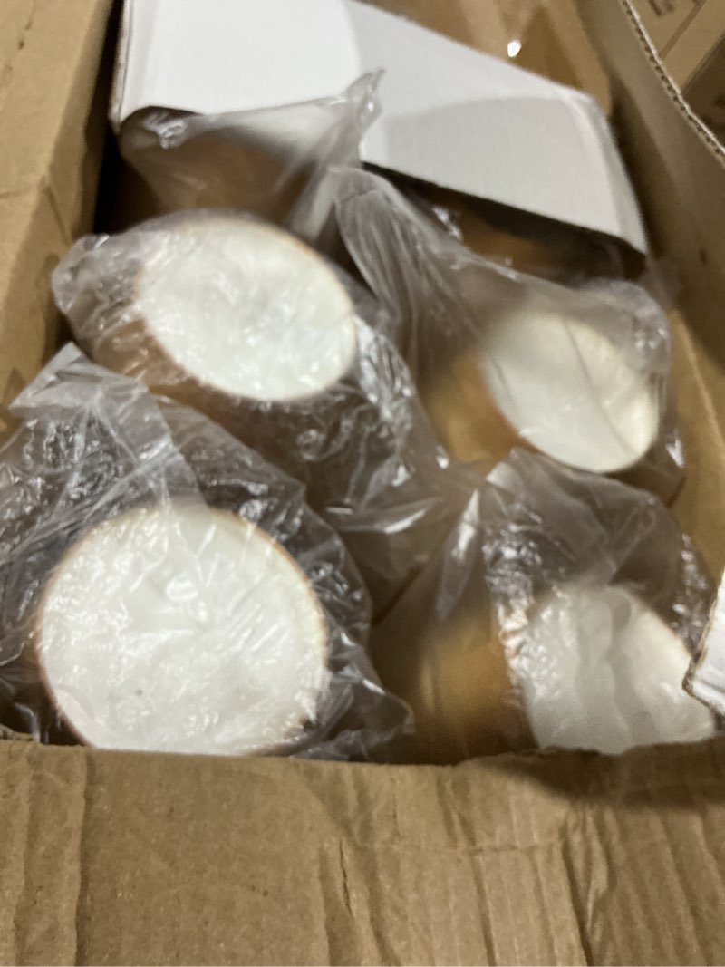 Condition photo showing Good Condition for 300 pack 12oz paper coffee cups, hot/cold beverage 12oz disposable coffee cups, retro design, leak-proof, hot or cold drink, cocoa, chocolate, coffee bar supplies 12oz-300