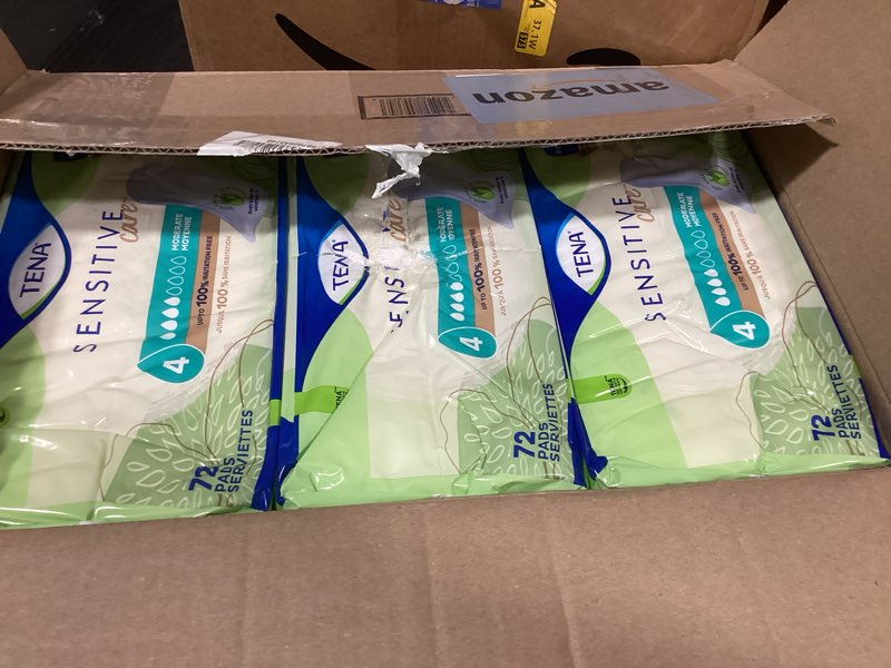 Condition photo showing New/Like New for tena incontinence pads, bladder control & postpartum for women, moderate absorbency, long, intimates - 216 count regular 216