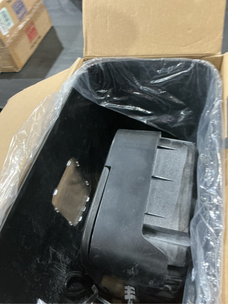 Condition photo showing As Is for pen+gear 12-sheet cross-cut paper/credit card shredder with 5.5 gallon bin, black, home & office use