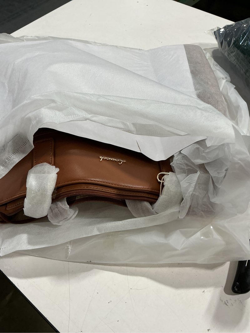 Condition photo showing New/Like New for lovevook work tote bag with lunch compartment, 3 in 1 laptop tote bag for women with giant tumbler holder for teacher, nurse, travel, office, daily embossed palm 15.6 inch