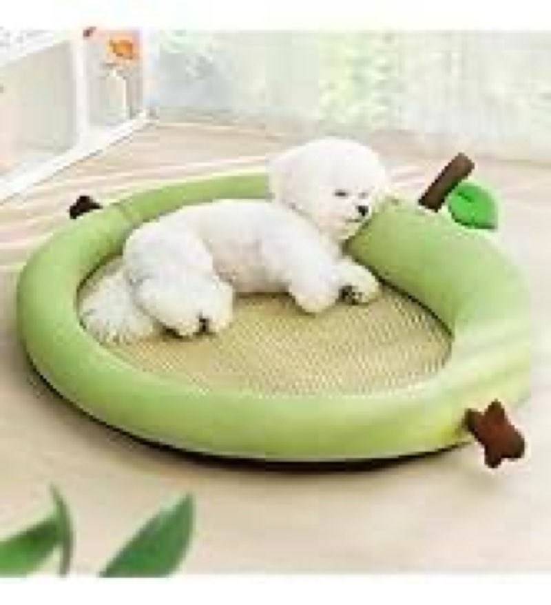 SpaceTime Cooling Mat for Dogs,Memory Foam Dog Beds for Large Medium Small Sized Dog,Bolster Cat Bed