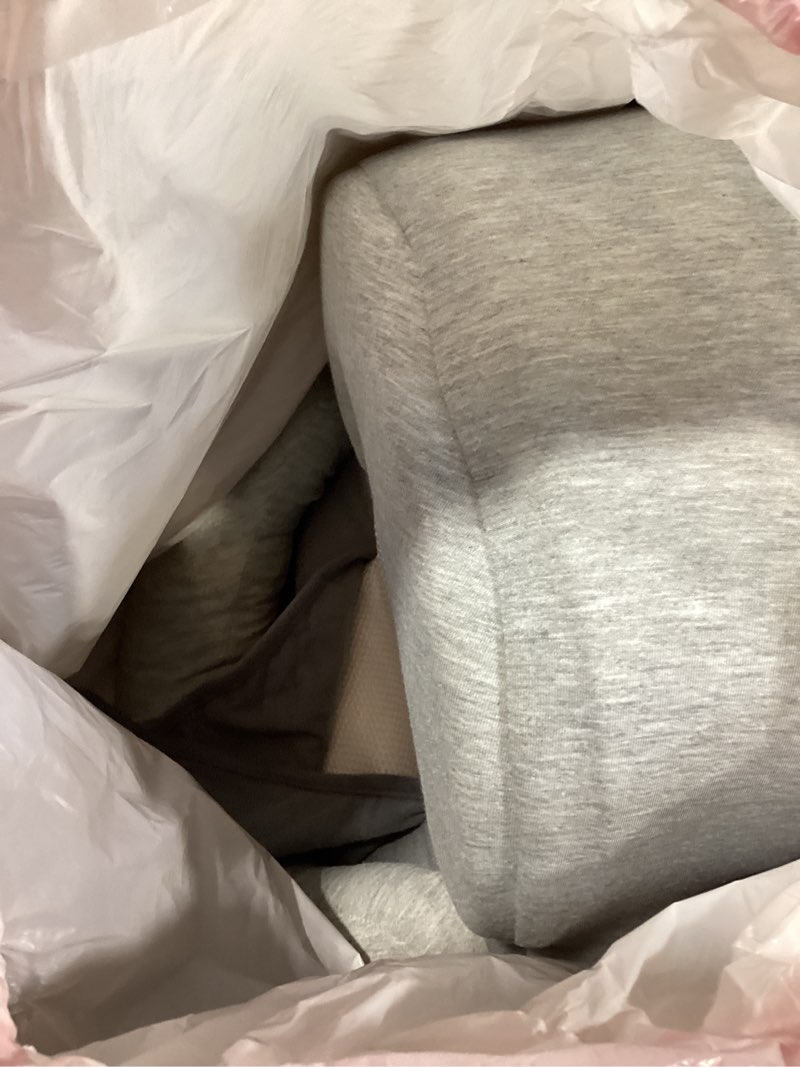 Condition photo showing As Is for baby lounger - infant lounger for newborn 0-24 months, pure cotton breathable baby nest lounger cover, newborn essentials for baby boys & girls, portable baby lounger for home and travel misty gray