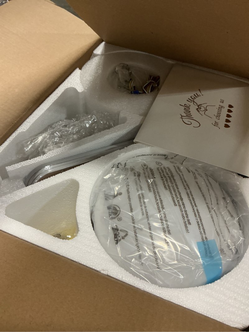 Condition photo showing Good Condition for ceiling fans with lights and remote, 36 inch ceiling fan with light, low profile, reversible, dimmable led, flush mount, quiet, dc motor, white ceiling fan for bedroom, kitchen, office white 36 inch