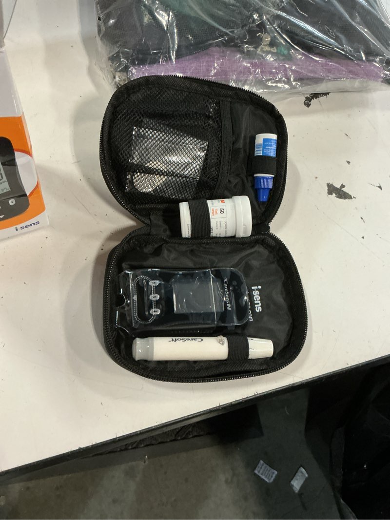 Condition photo showing New/Like New for caresens n blood glucose monitor kit with 100 blood sugar test strips, 100 lancets, 1 blood glucose 