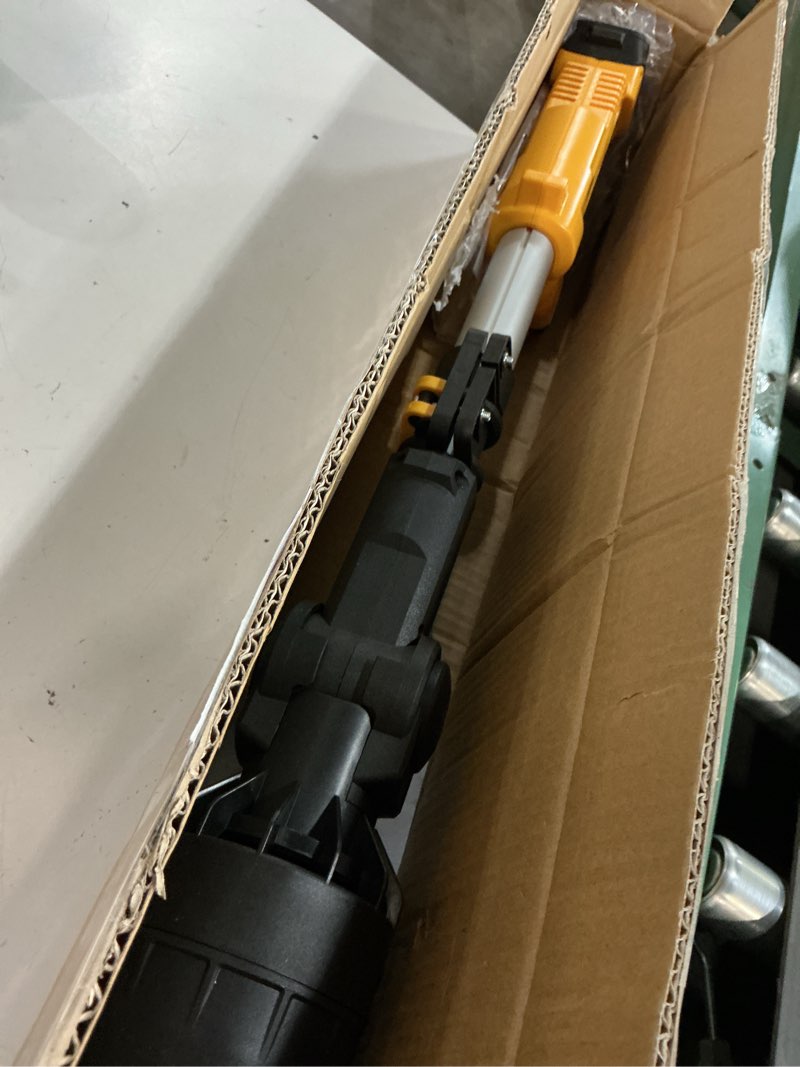 Condition photo showing As Is for leaf blower cordless for dewalt 20v max battery, 31000rpm brushless motor, 650cfm / 280mph, 60° adjustable head, telescopic pole & 3-speed electric blowers for lawn care, wet leaves, snow removal