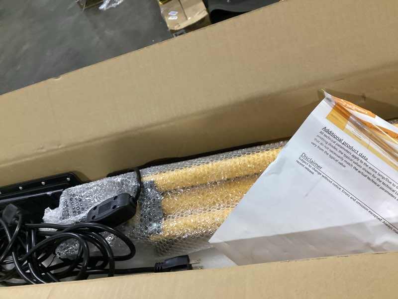 Condition photo showing As Is for 30000 lumen led work lights with stand - 3 head portable work light with tripod - ip65 waterproof tripod work lights for outdoor indoor job site workshop garage construction site lighting 30000lm with stand+handle