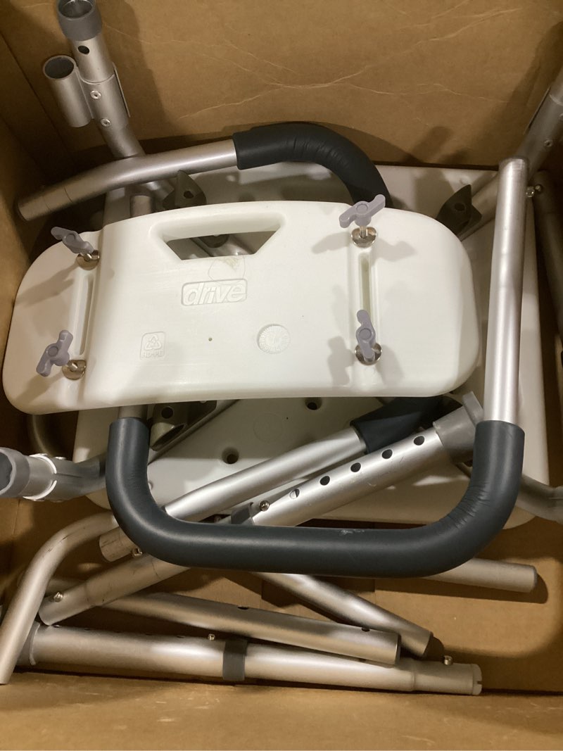 Condition photo showing As Is for (similar to)shower chair for inside shower with arms and back, fsa/hsa eligible 500 lbs heavy duty shower seat for bathtub, height adjustable safety bath seat for elderly, adults, handicap and disabled
