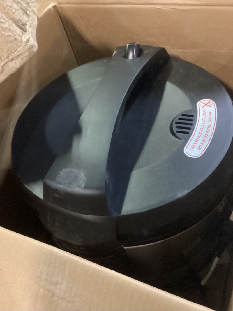Condition photo showing As Is for aroma housewares 20 cup cooked (10 cup uncooked) digital rice cooker, slow cooker, food steamer, ss exterior (arc-150sb),black basic