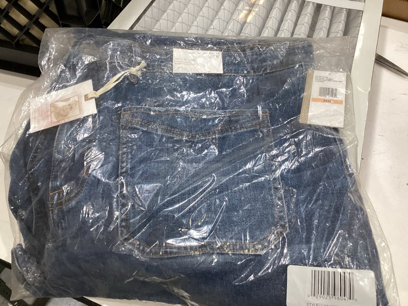 Condition photo showing Good Condition for jessica simpson women's tease high rise wide leg jean standard 24 midnight games