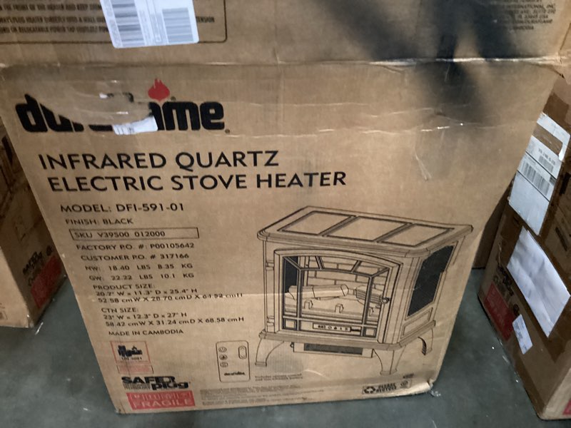infrared quartz electric stove heater color black