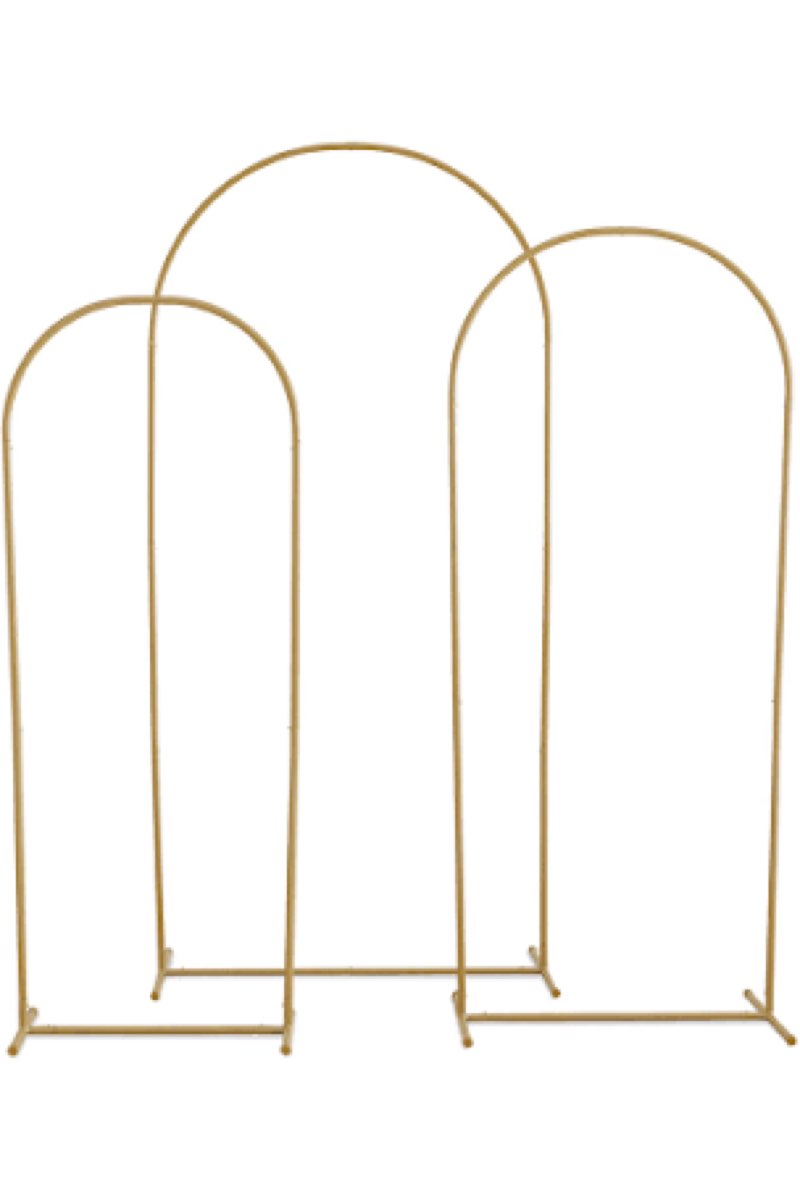 emart metal arch backdrop stand set of 3 (7.2ft/6.6ft/6ft) wedding arch frame with 12 ground nails/6