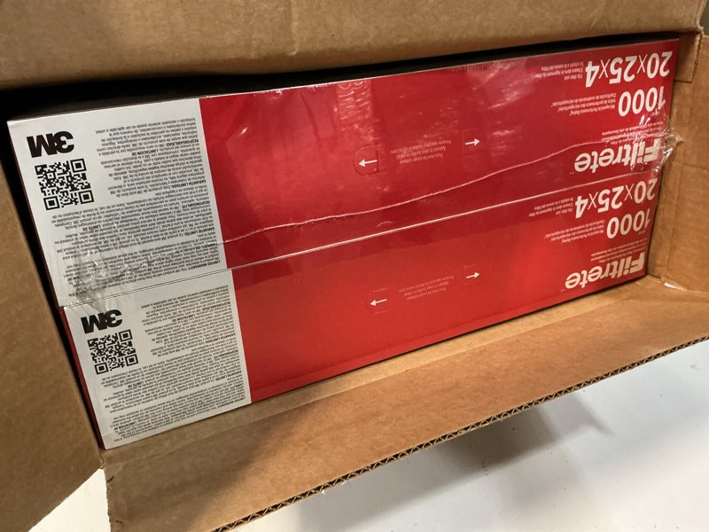 Condition photo showing New/Like New for filtrete 20x25x4 ac furnace air filter, mpr 1000, merv 11, fits honeywell & aprilaire, allergen defense, electrostatic, 2-pack. change your filter often: replace every 12 months