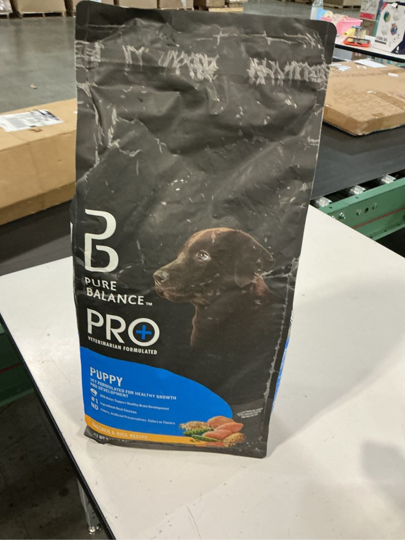Condition photo showing Good Condition for ( best oct 2025)pure balance pro+ chicken & brown rice large breed puppy food, high protein, dha, immune & bone support, 16 lbs dry dog food