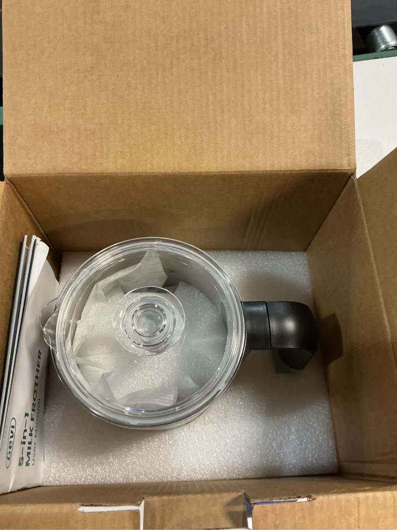 Condition photo showing Good Condition for gevi milk frother,5 in 1 stainless steel professional milk steamer?easy to clean hot chocolate maker,for hot and cold milk frother for latte,macchiato,cappuccino and hot chocolate