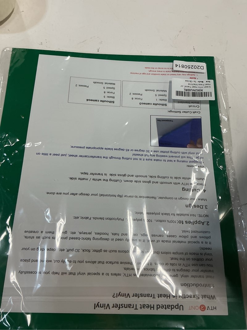 Condition photo showing New/Like New for green htv heat transfer vinyl bundle: 13 pack 12" x 10" green iron on vinyl for t-shirt, heat transfer vinyl compatible with cricut cutting machine, silhouette cameo or heat press machine green 12"x10"