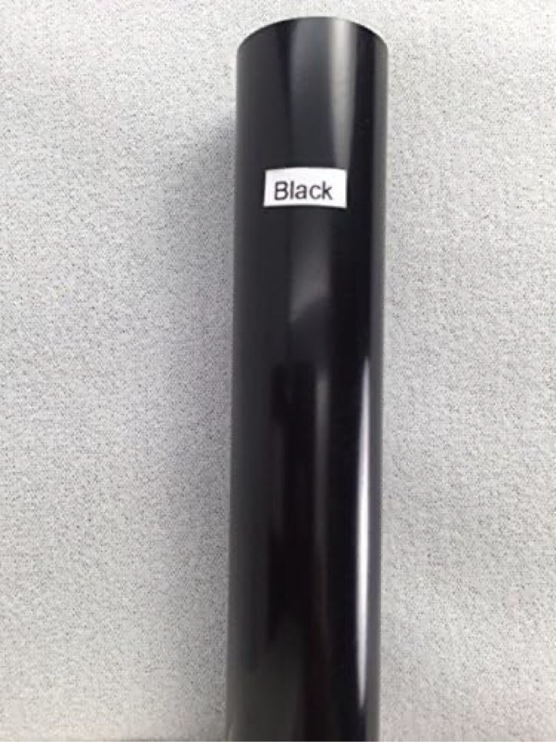 jenacor plastic shower rod protector | 1 inch x 58 inches, 1 pack (black)