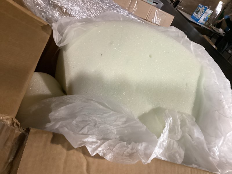 Condition photo showing As Is for goto foam 1" height x 24" width x 72" length 44ild (firm) upholstery cushion made in usa 1x24x72 firm