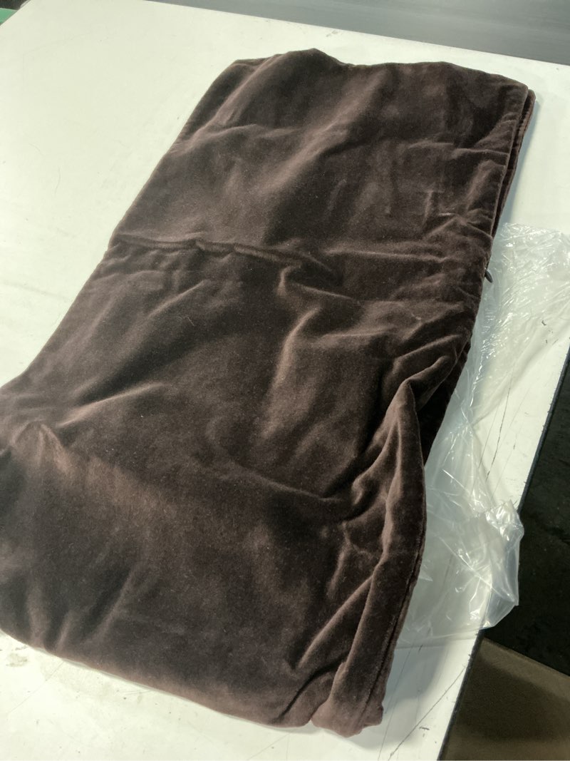 Condition photo showing Good Condition for cotton velvet oversized lumbar pillow cover, 12"x48", espresso