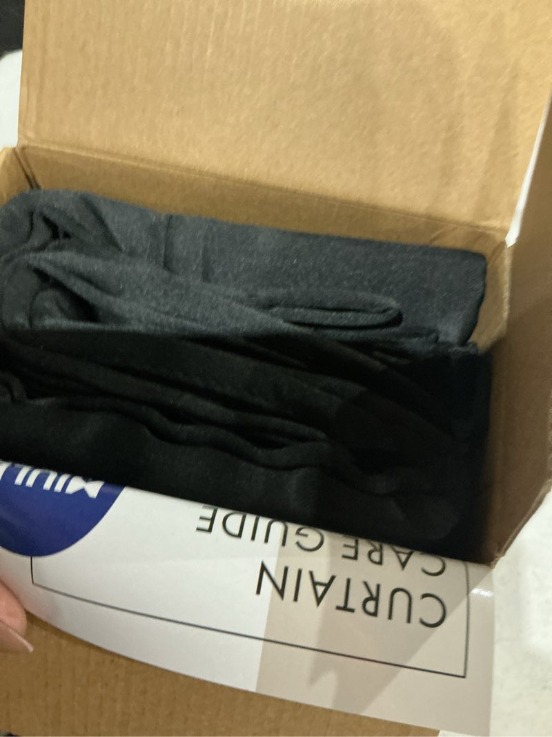 Condition photo showing Good Condition for miulee blackout curtains for bedroom living room 2 panels, thermal insulated room darkening drapes grommet noise reducing light blocking window treatments 54 inches long 40x54 inch black black 40"w x 54"l (pack of 2)
