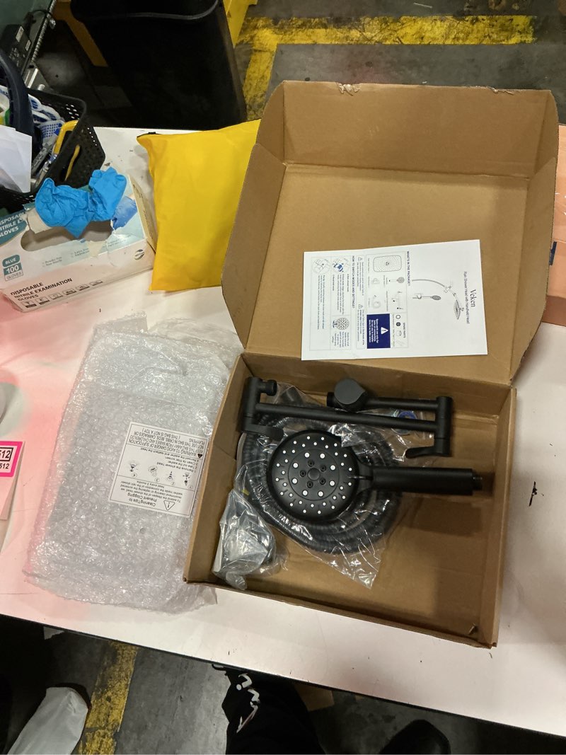 Condition photo showing Good Condition for veken 11.8" rain shower head with handheld, high pressure handheld shower heads with multi spray modes, rainfall combo with 15" metal extension arm,detachable dual shower, long 6 ft. hose,matte black matte black 11.8 inch high pressure